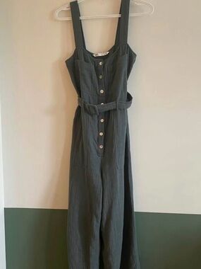 Zara Gauze Textured Overalls/Jumpsuit xs